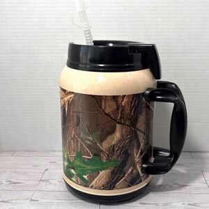 VTG Whirley Realtree Hardwoods Green Camo 64oz Insulated Travel Mug Straw XM-64